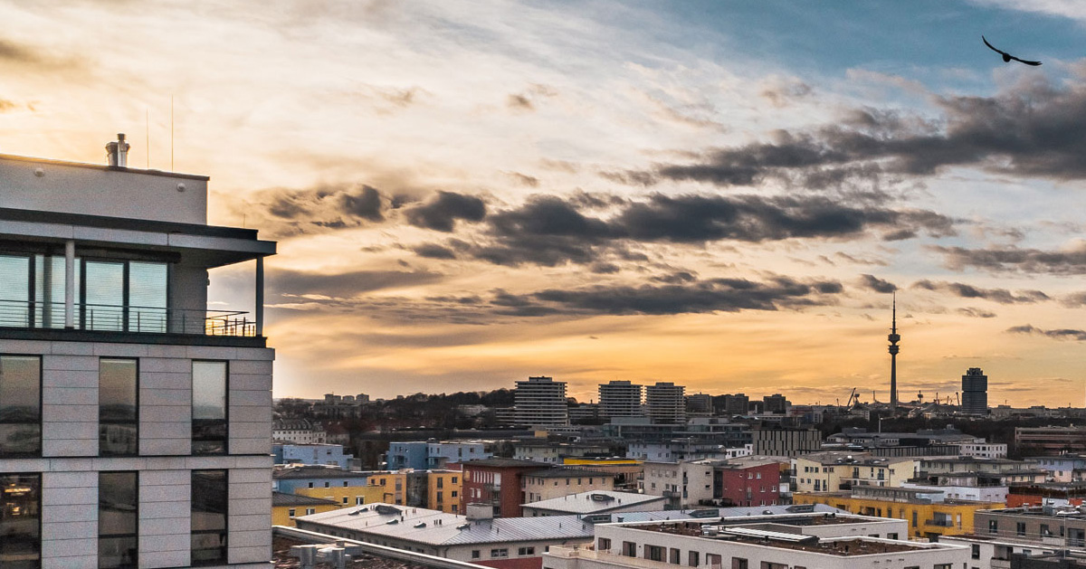 München Panorama mit Olympiaturm